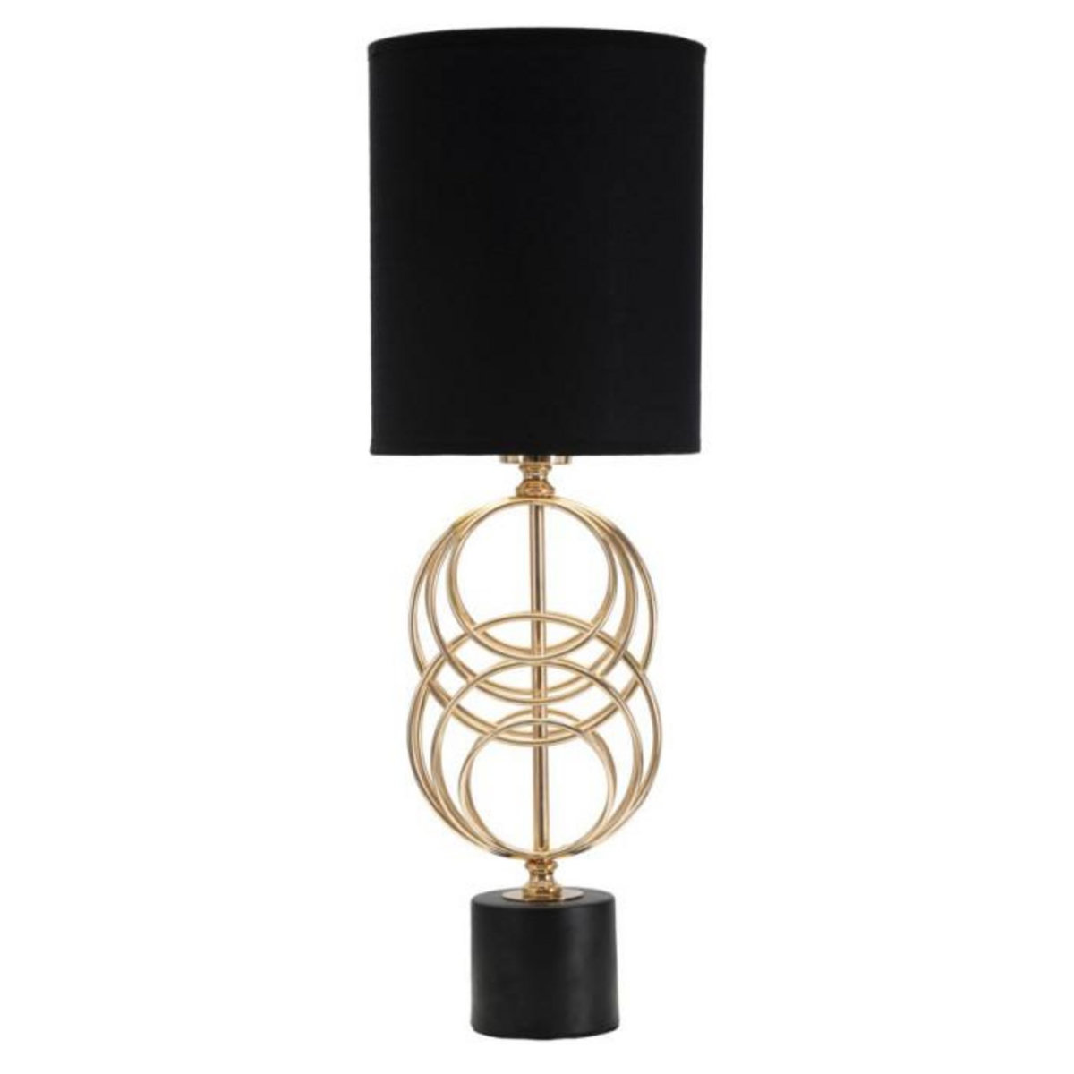 Paris Prix Lampe à Poser Design en Métal  Circly  58cm Noir & Or