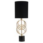 Paris Prix Lampe à Poser Design en Métal  Circly  58cm Noir & Or