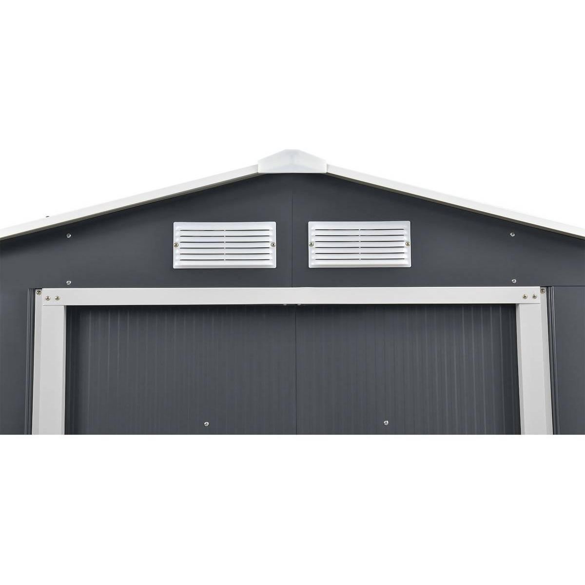 Habitat et Jardin Abri de jardin métal  Vegas  - 12.98 m² - Gris