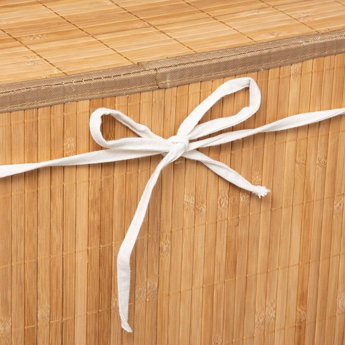 ATMOSPHERA Panier à linge bambou naturel