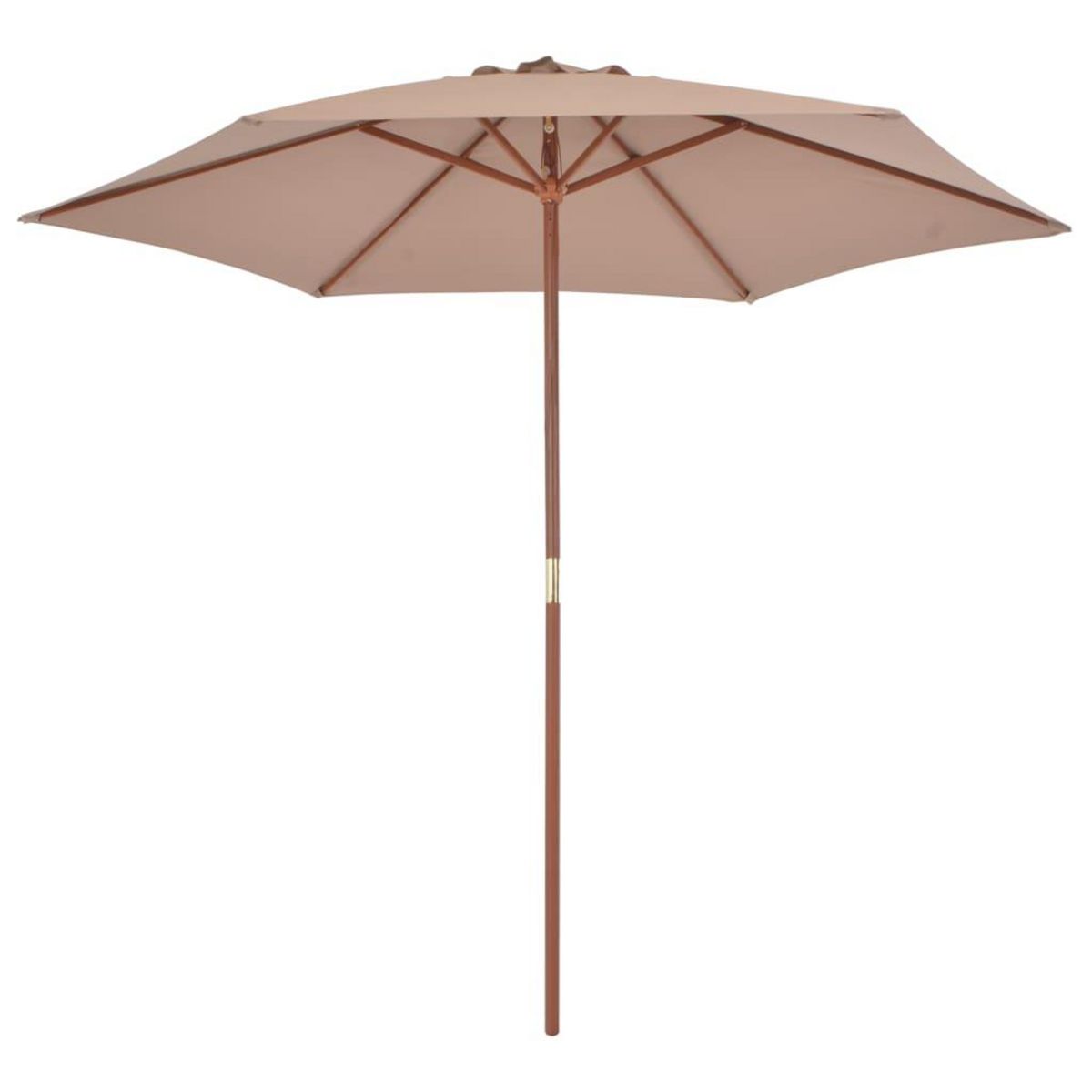 VIDAXL Parasol d'exterieur avec mat en bois 270 cm taupe