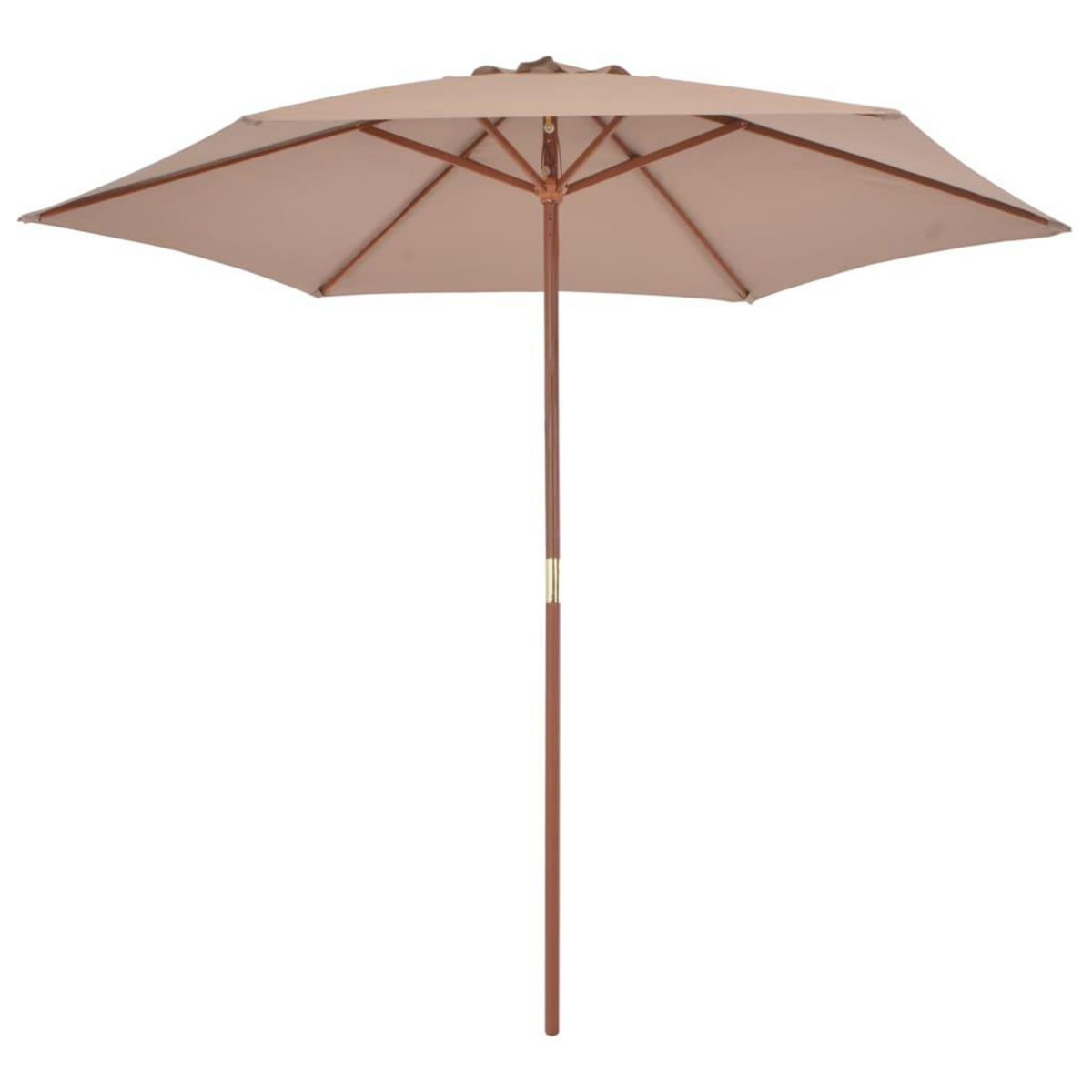 VIDAXL Parasol d'exterieur avec mat en bois 270 cm taupe