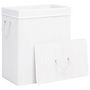 Voir la diapositive 3 : VIDAXL Panier a linge avec une seule section bambou blanc 83 L