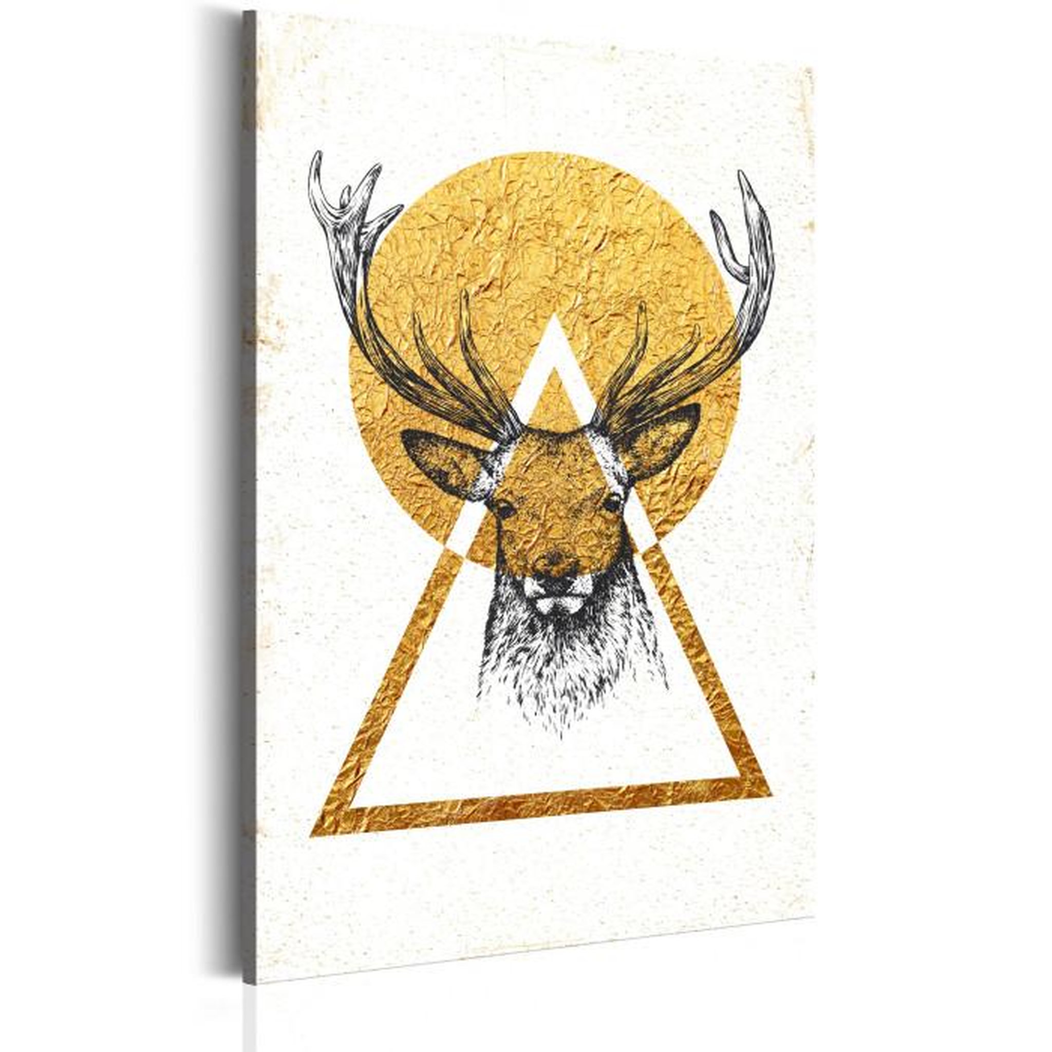 Paris Prix Tableau Imprimé  Ma Maison : Cerf Doré. Coloris disponibles : Multicolore