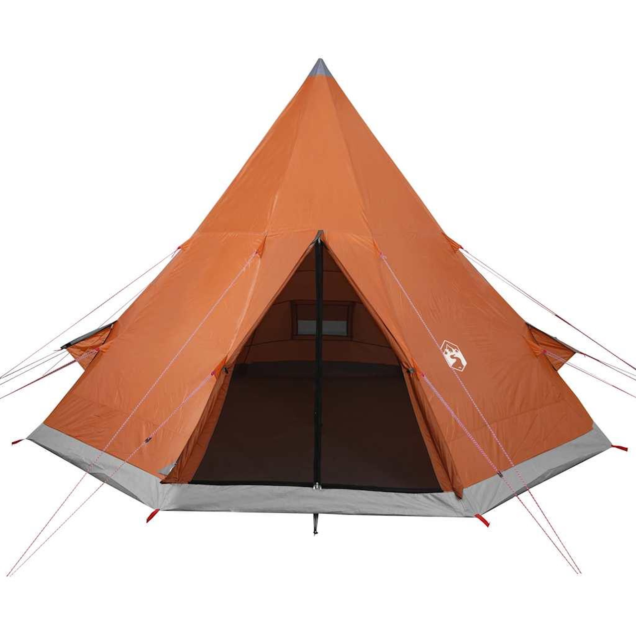 Voir la diapositive 5 : VIDAXL Tente de camping tipi 4 personnes orange impermeable