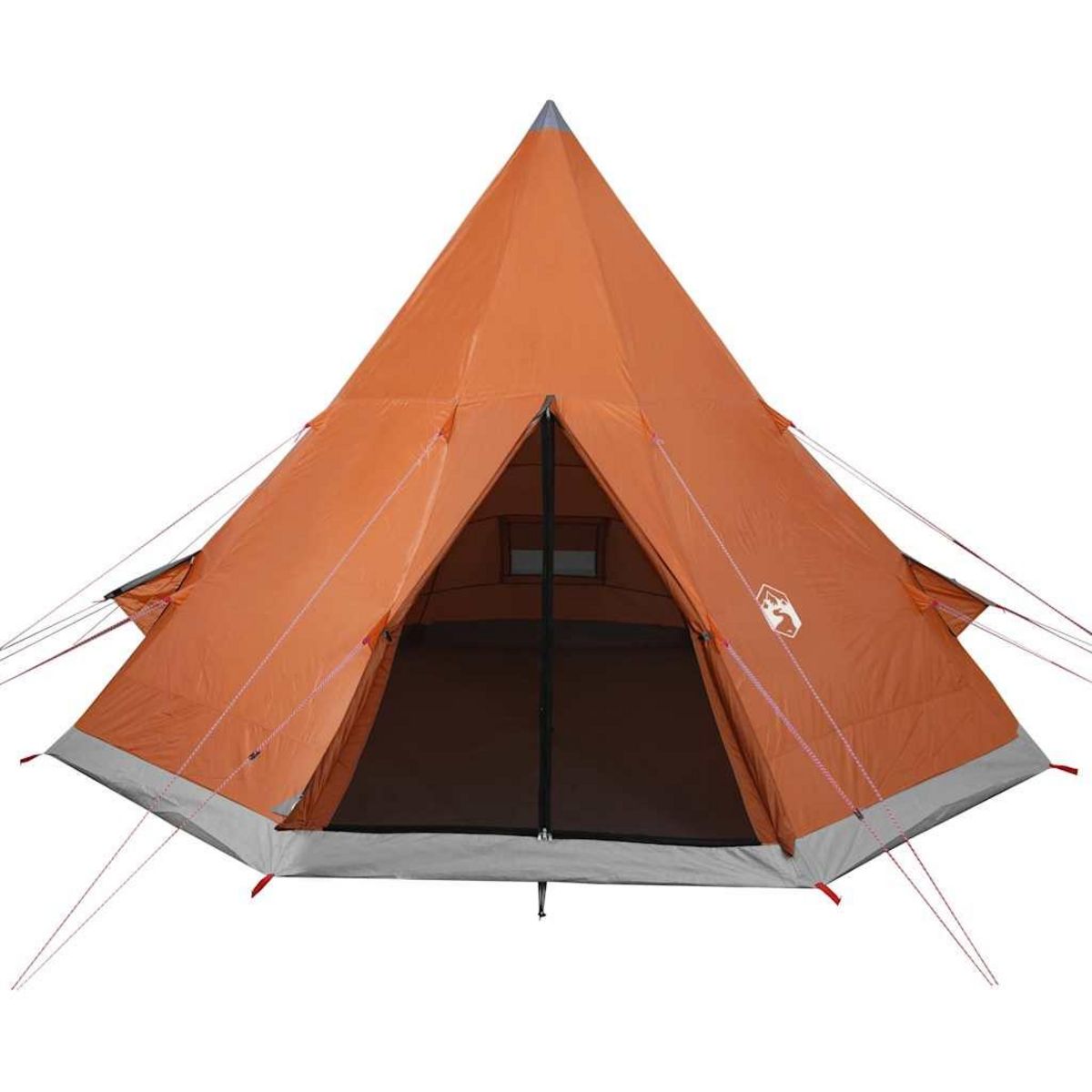 VIDAXL Tente de camping tipi 4 personnes orange impermeable