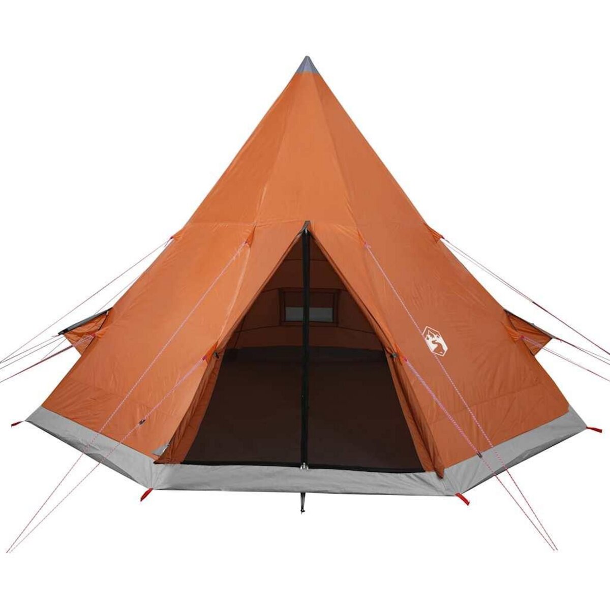 VIDAXL Tente de camping tipi 4 personnes orange impermeable
