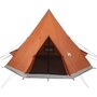 Voir la diapositive 5 : VIDAXL Tente de camping tipi 4 personnes orange impermeable