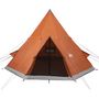 Voir la diapositive 5 : VIDAXL Tente de camping tipi 4 personnes orange impermeable