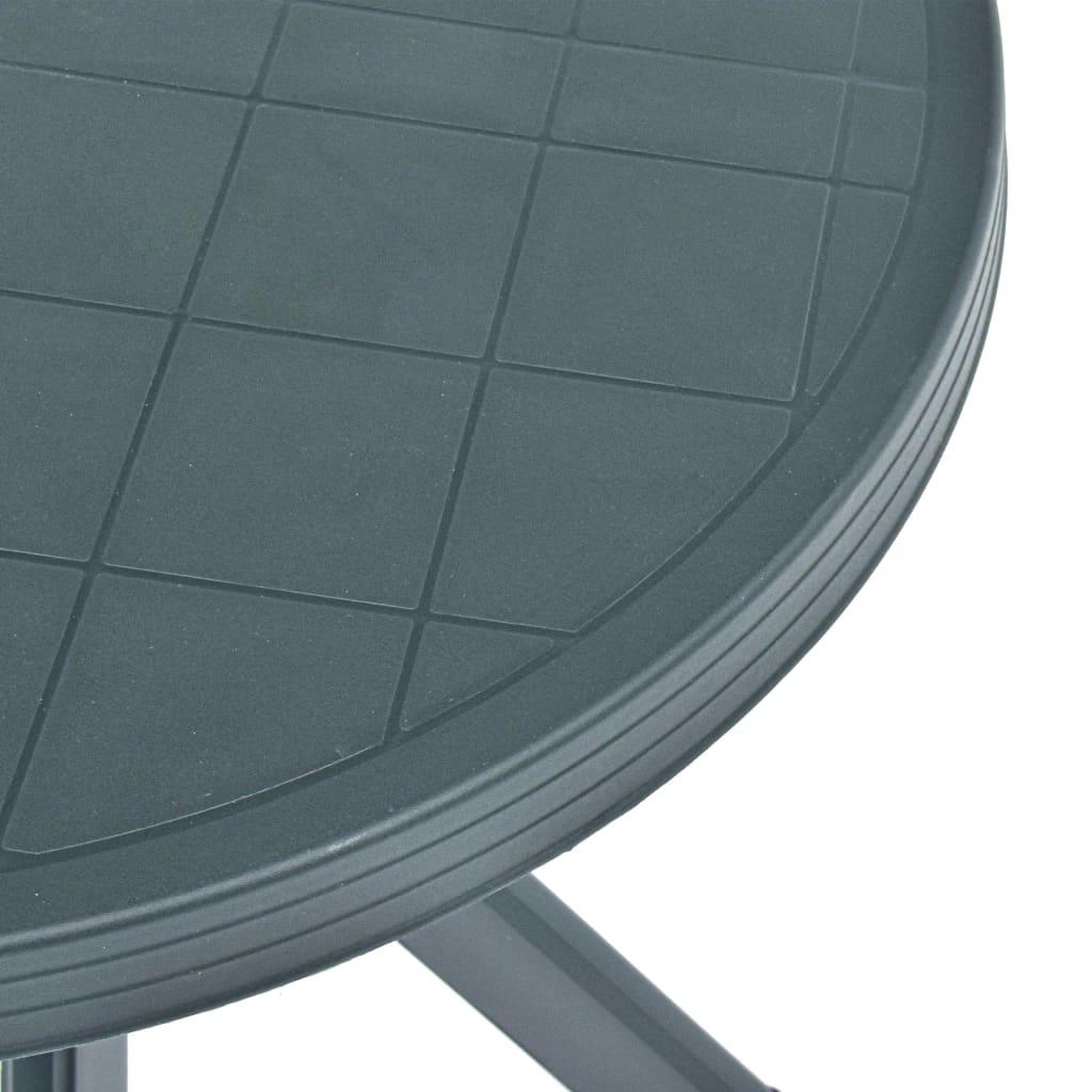 Voir la diapositive 4 : VIDAXL Table de bistro Blanc Ø70 cm Plastique