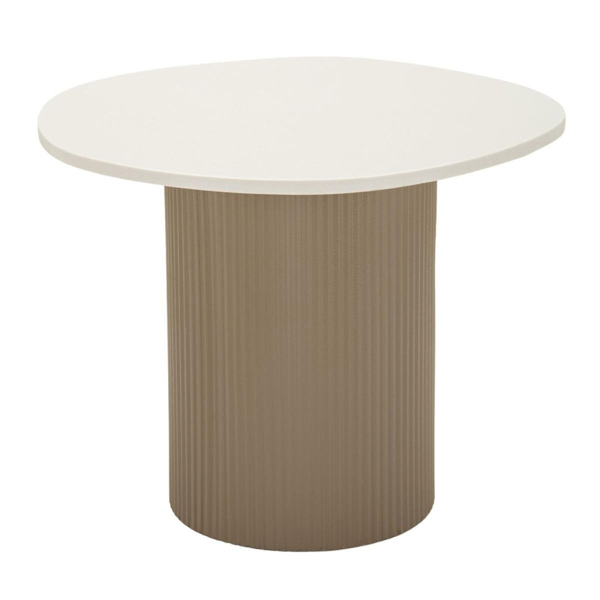 Paris Prix Table Basse  Frankfurt  39cm Beige Foncé & Blanc