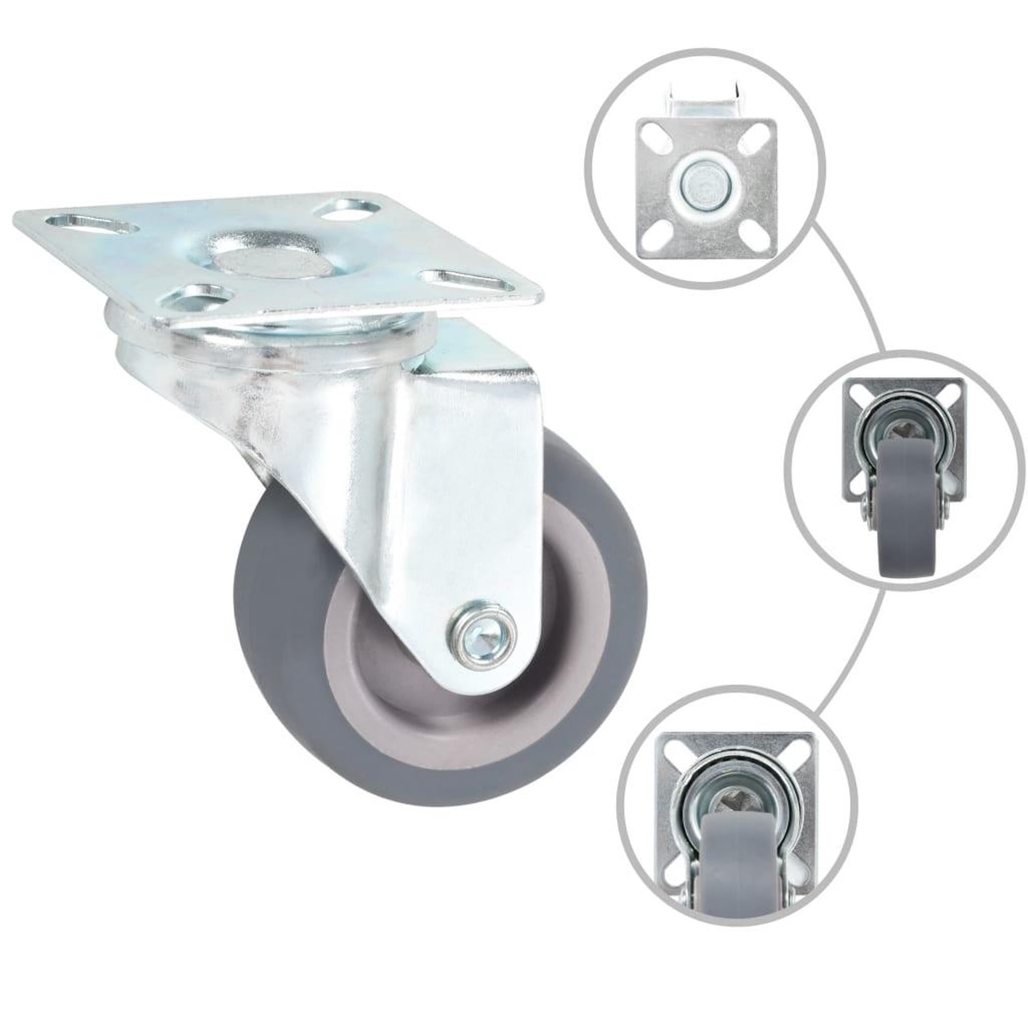 Voir la diapositive 2 : VIDAXL 24 pcs Roulettes pivotantes 50 mm