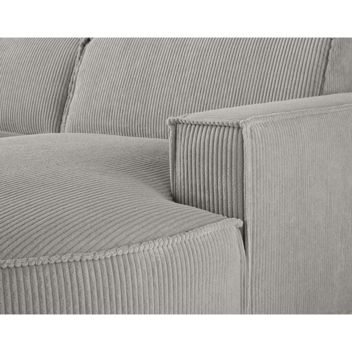 LISA DESIGN Spiaggia - canapé d'angle droit - 4 places - en velours côtelé