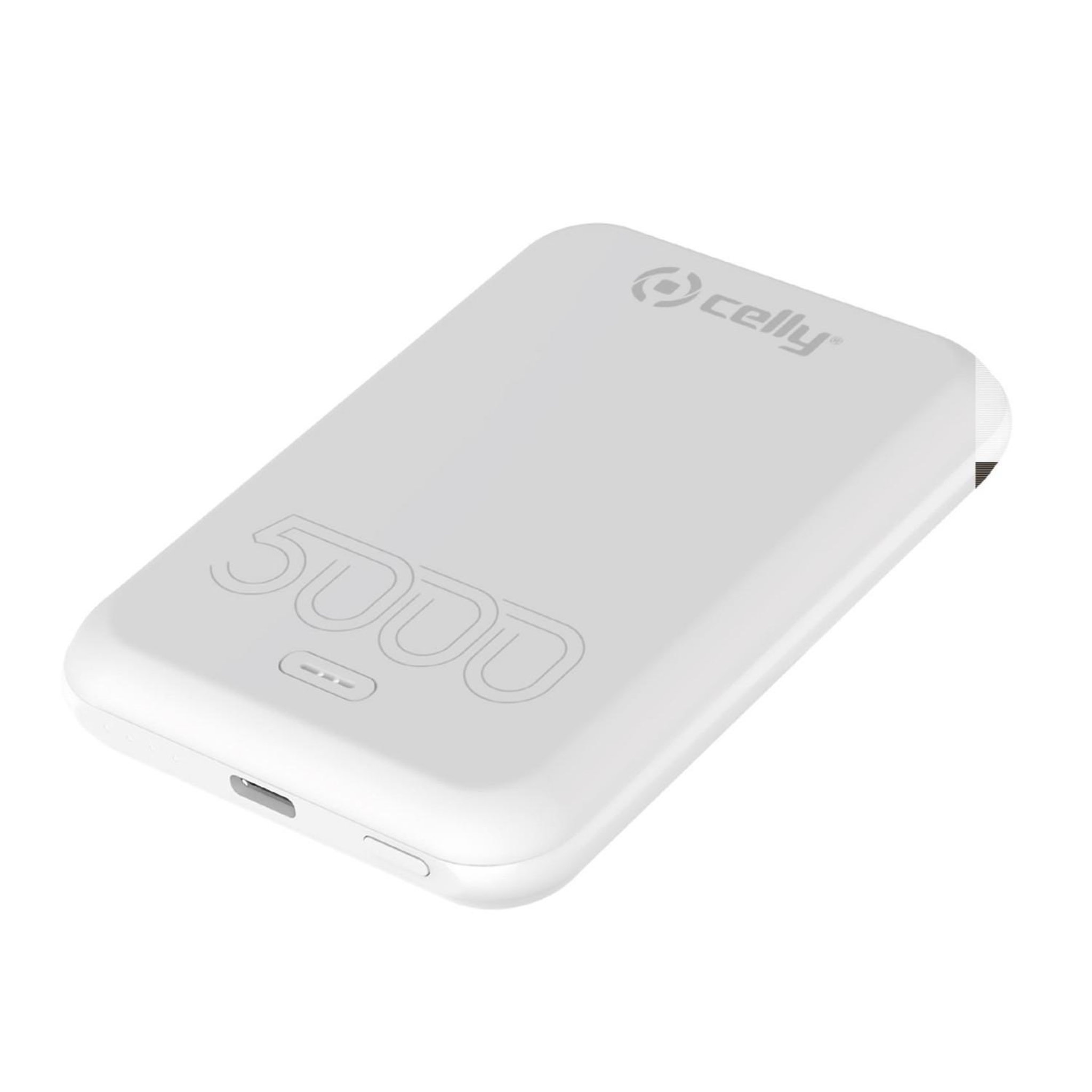 CELLY Celly MAGPB5000EVOWH banque d'alimentation électrique 5000 mAh Recharge sans fil Blanc