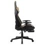 Voir la diapositive 3 : VIDAXL Chaise de jeu avec repose-pied Noir et dore Cuir artificiel