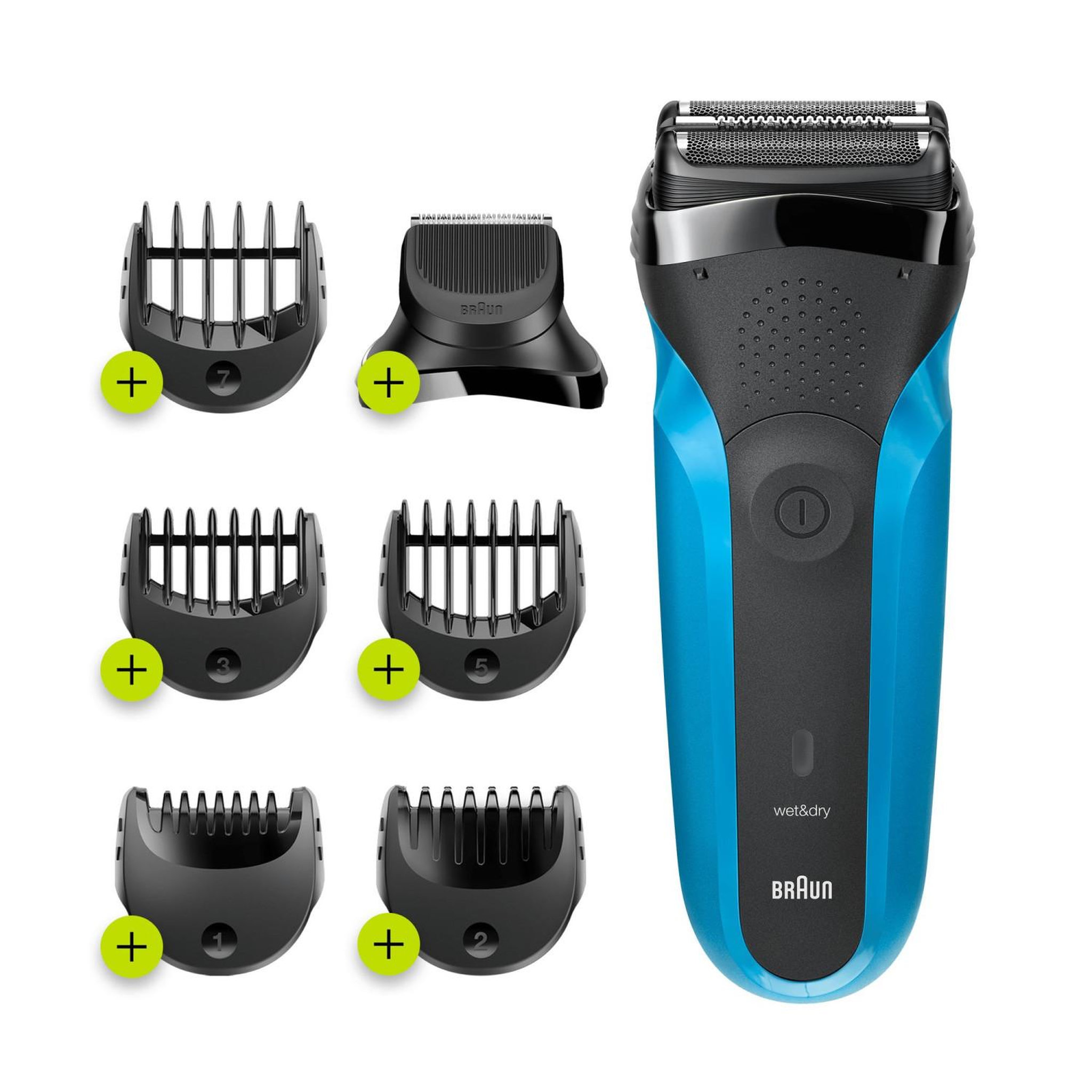BRAUN Braun Series 3 310BT Rasoir à grille Tondeuse Noir, Bleu