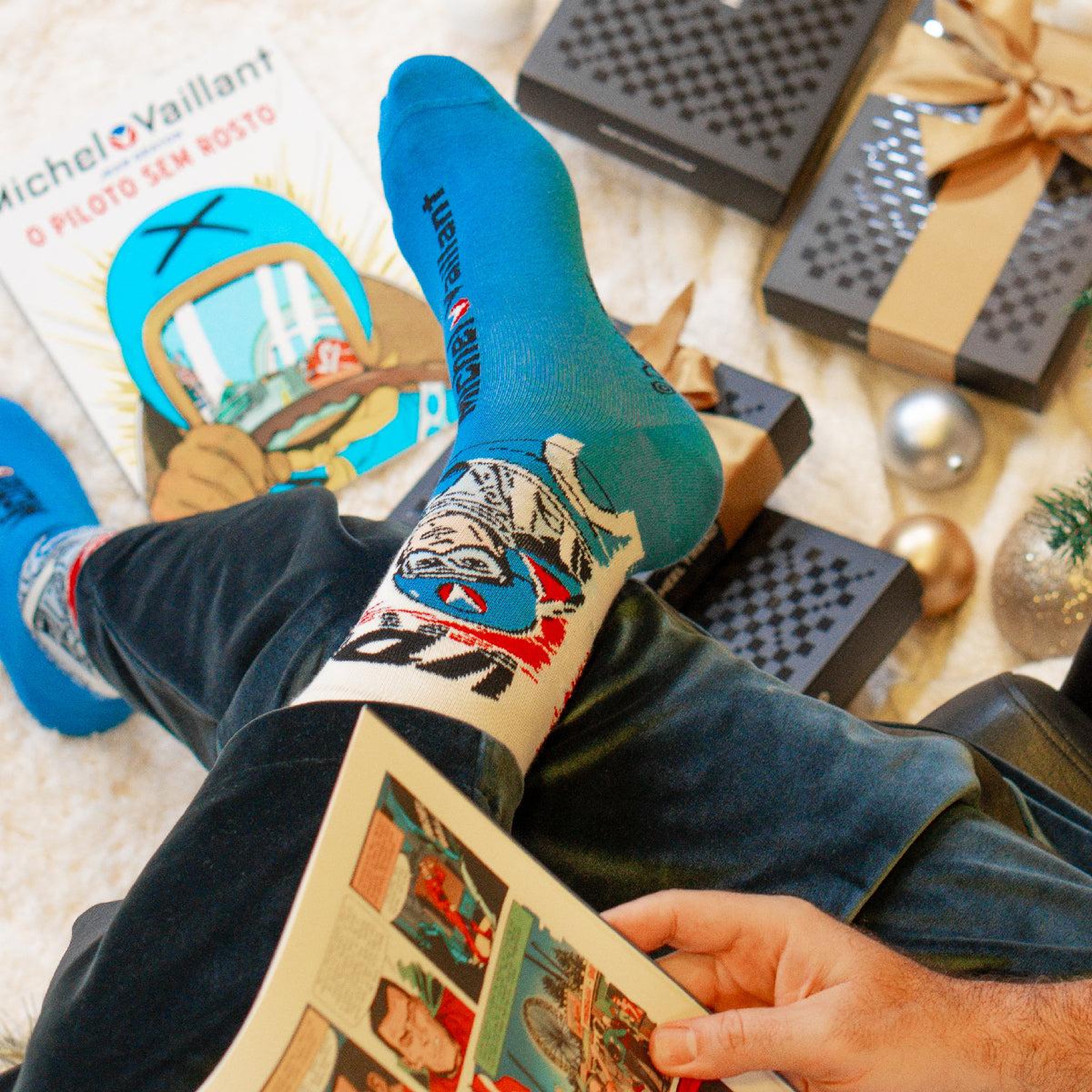 Voir la diapositive 2 : SOCK AFFAIRS Chaussettes michel vaillant, pilote légendaire