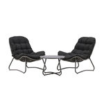 Paris Prix Salon de Jardin 2 Places  Cata  93cm Anthracite