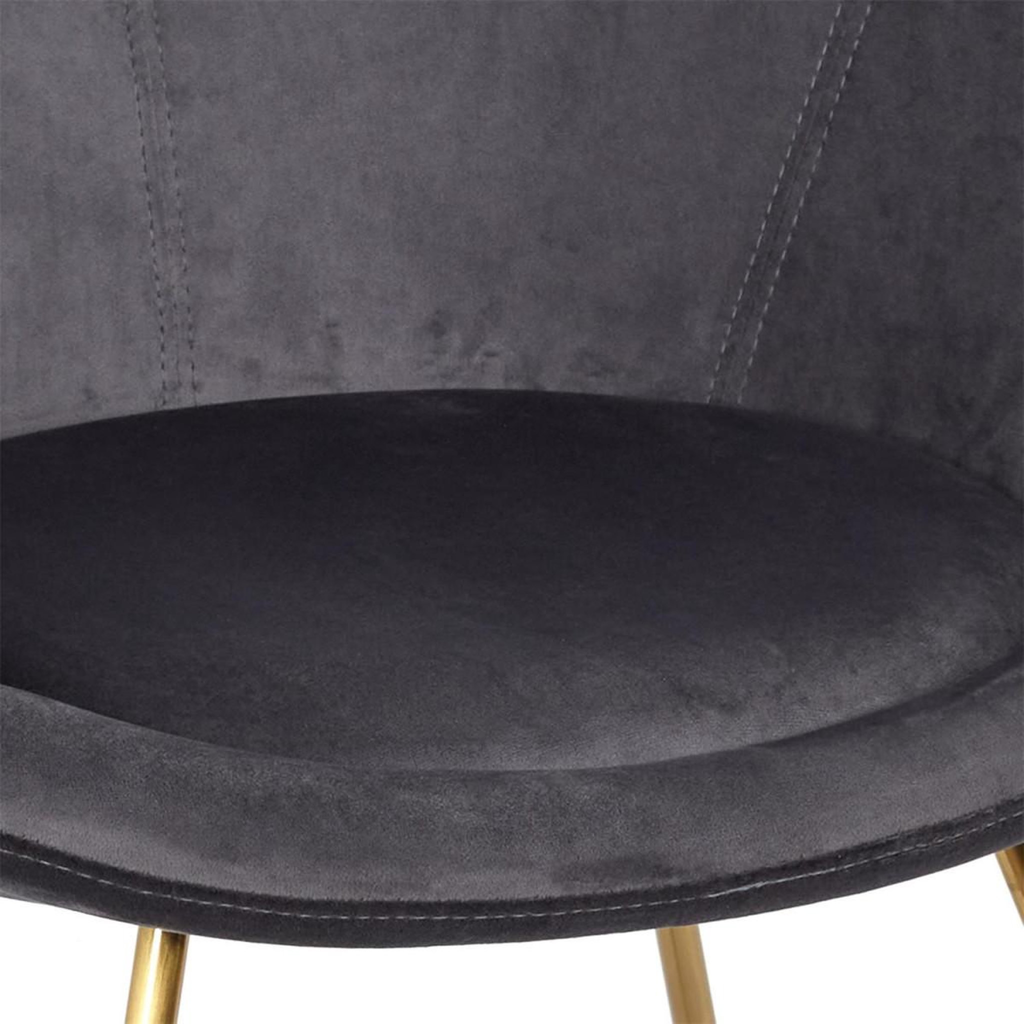 Voir la diapositive 6 : The Home Deco Factory Fauteuil design velours  karl  83cm gris