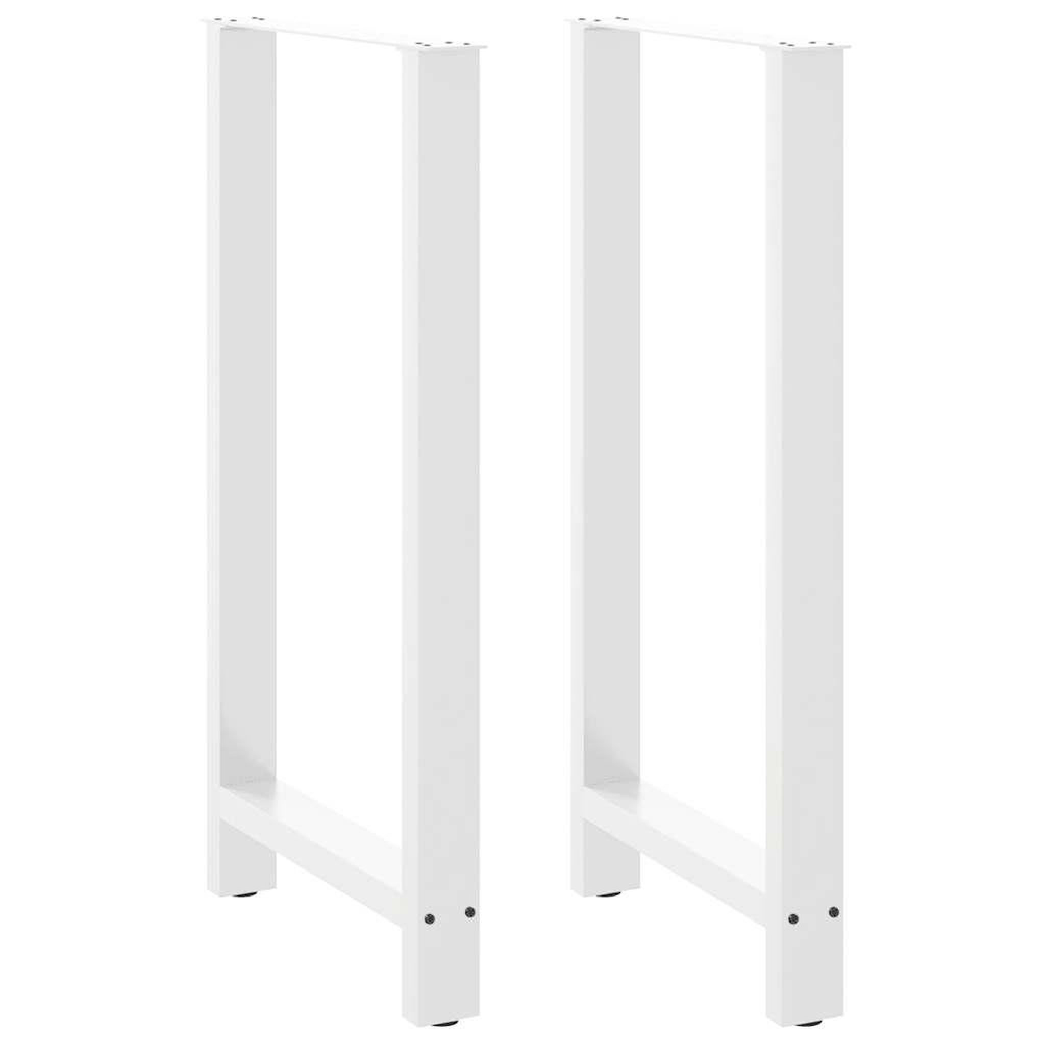 VIDAXL Pieds de table basse blanc 2 pcs 60x(110-111) cm acier