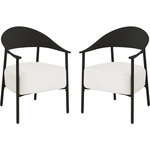 Habitat et Jardin Lot de 2 fauteuils de jardin en plastique et en métal  Céora  - Noir