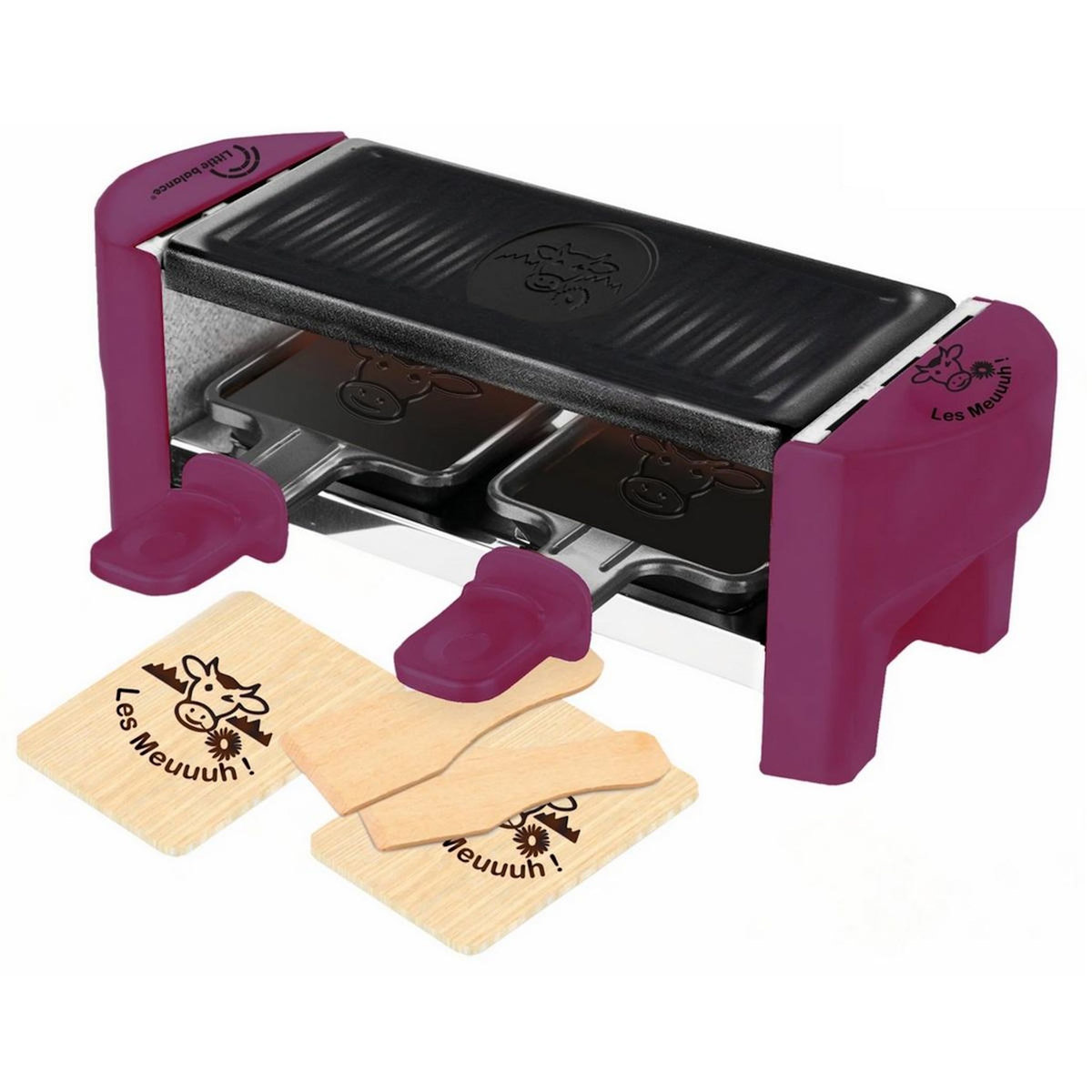 LITTLE BALANCE Appareil à raclette 2 personnes 320w prune - 8615