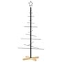 Voir la diapositive 2 : VIDAXL Arbre de Noël en metal avec base en bois noir 120 cm