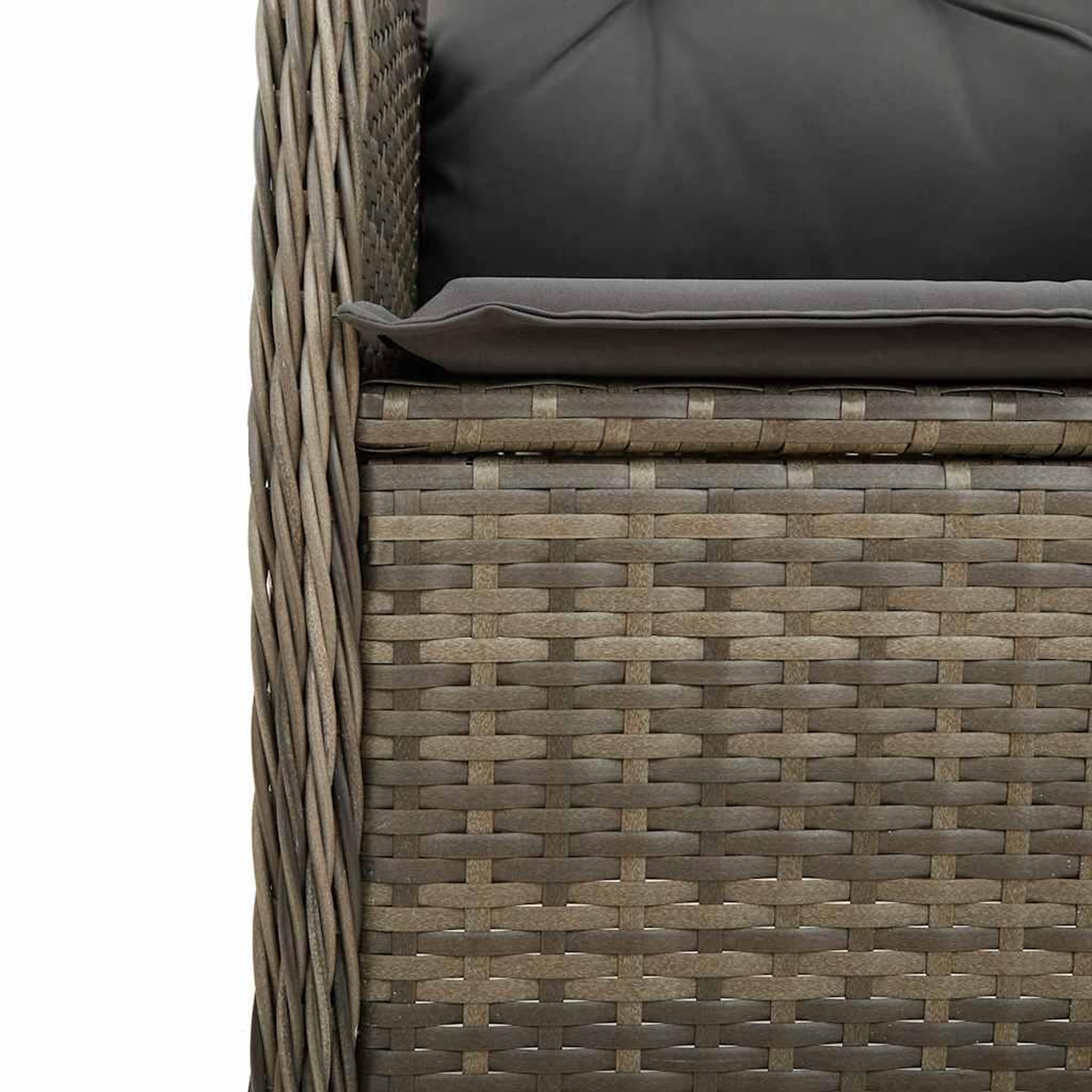 Voir la diapositive 5 : VIDAXL Ensemble de bistro de jardin 11 pcs coussins gris poly rotin
