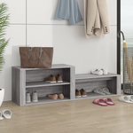 VIDAXL Armoire a chaussures Sonoma gris 150x35x45 cm Bois d'ingenierie