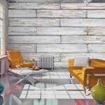 Paris Prix Papier Peint  Tissage de Bois. Coloris disponibles : Multicolore