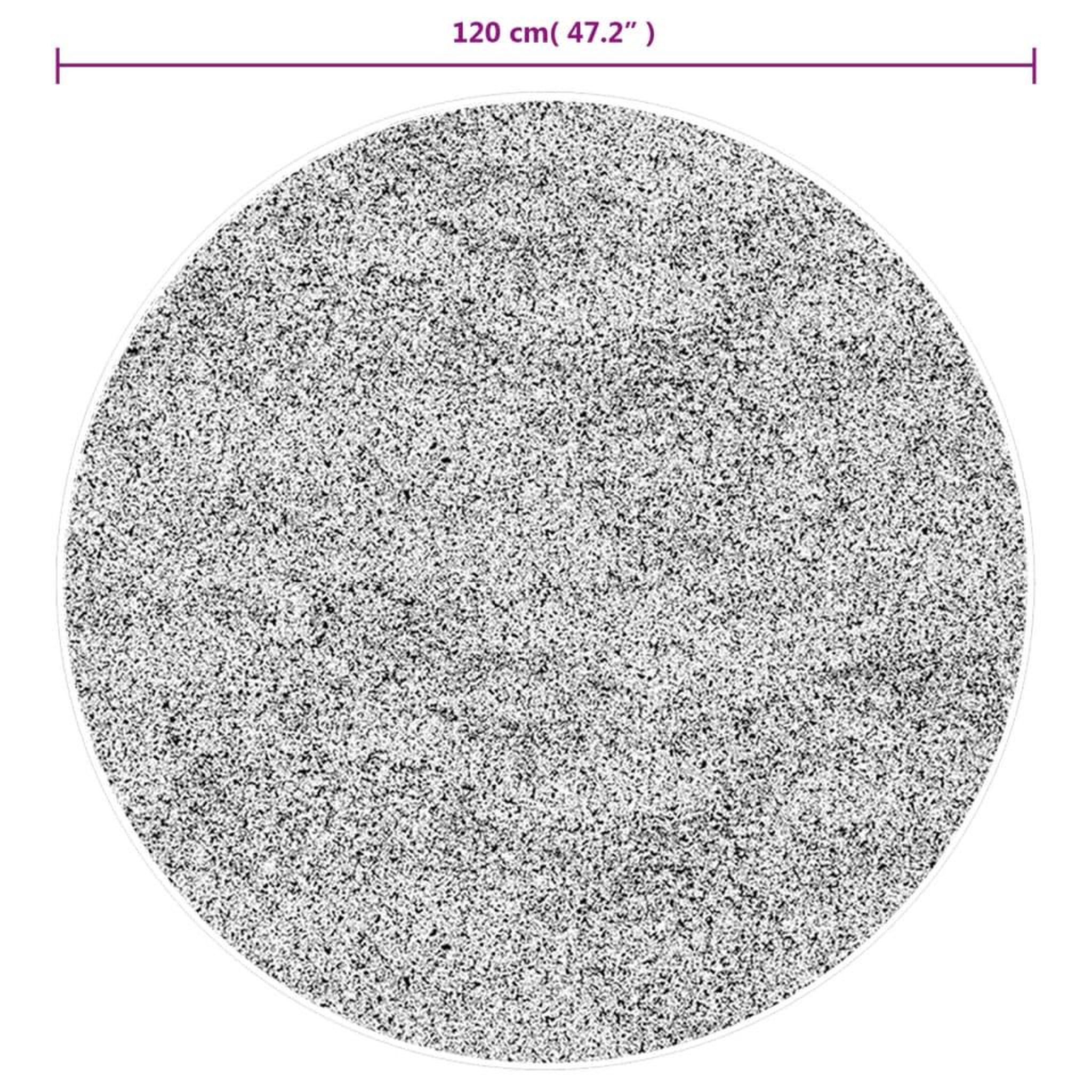 Voir la diapositive 6 : VIDAXL Tapis OVIEDO a poils courts anthracite Ø 120 cm