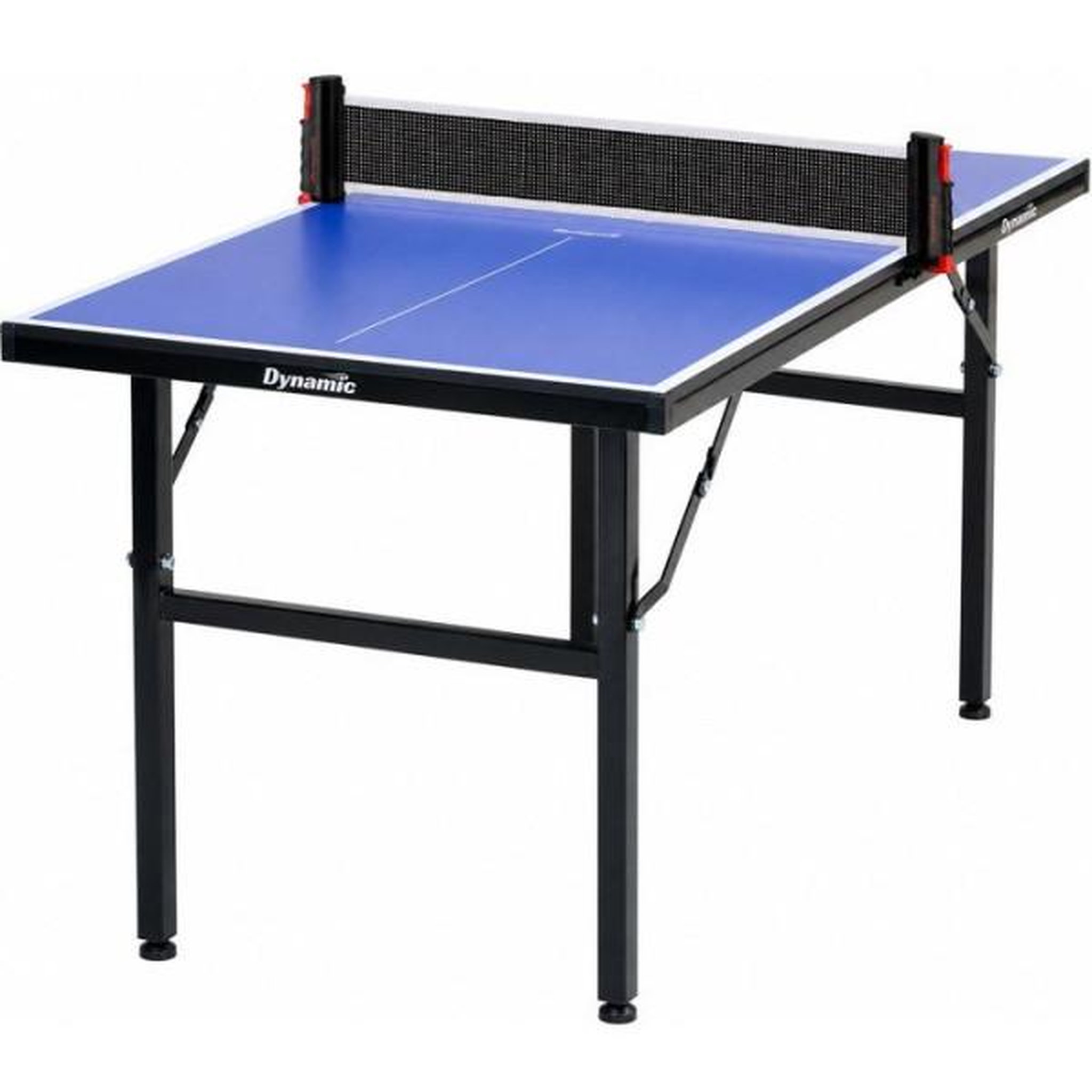 Voir la diapositive 2 : MARKET24 Set mini table de tennis de table dynamic - table pliable + filet extensible + 2 raquettes + 3 balles
