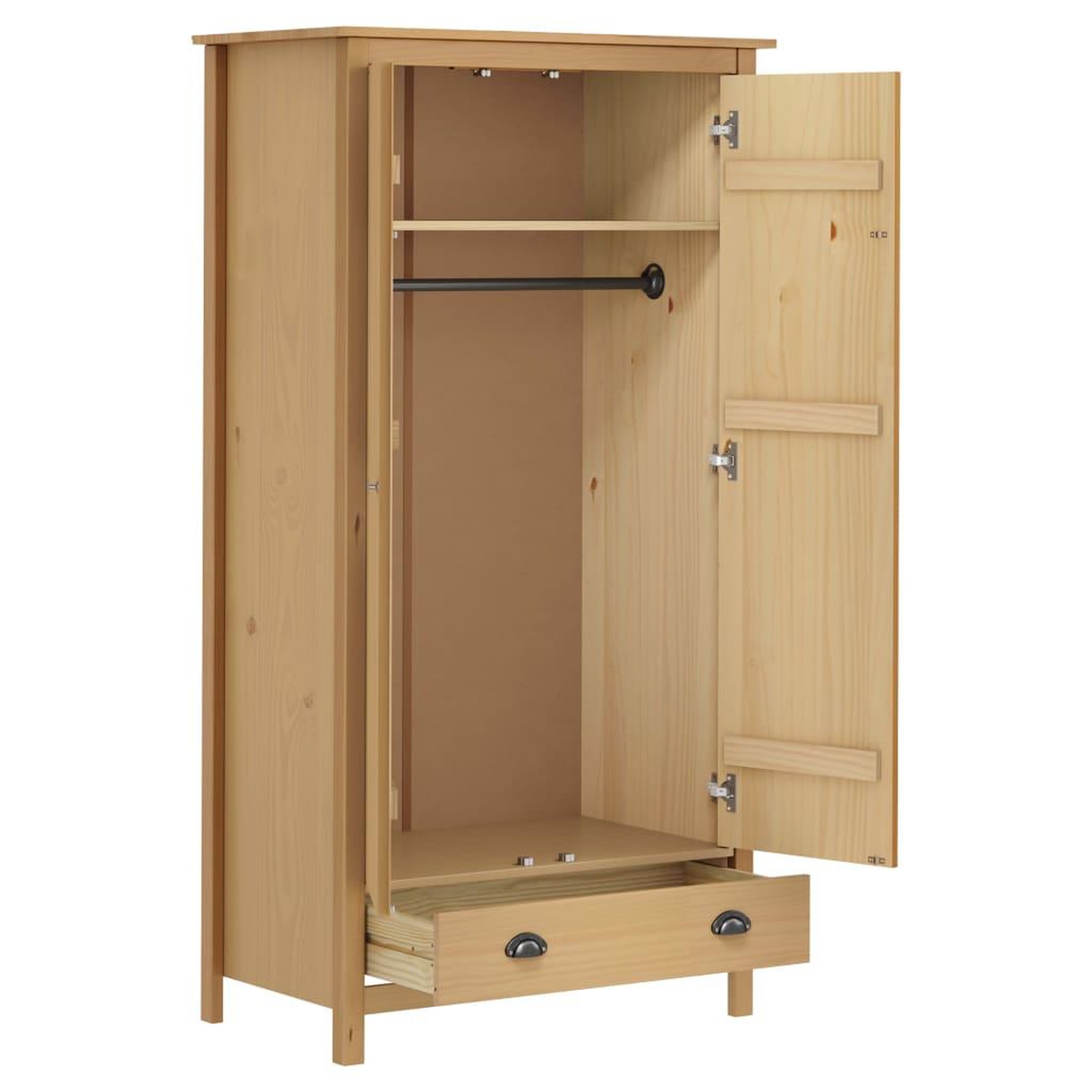 Voir la diapositive 3 : VIDAXL Garde-robe a 2 portes Hill 89x50x170 cm Bois de pin solide