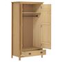 Voir la diapositive 3 : VIDAXL Garde-robe a 2 portes Hill 89x50x170 cm Bois de pin solide
