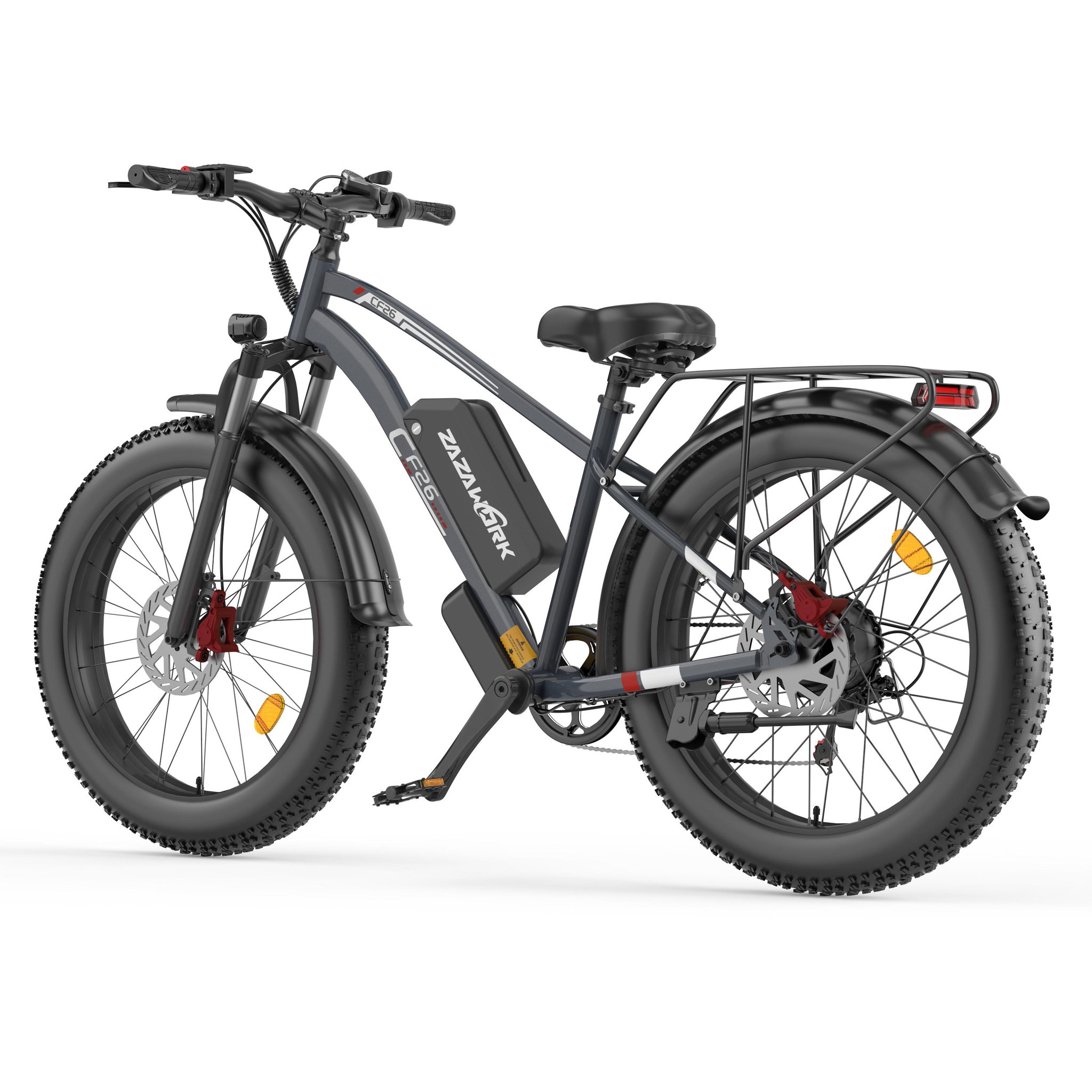 Voir la diapositive 2 : ZAZAWORK Vélo électrique ZAZAWORK CF26, batterie amovible 48 V 20 Ah, pneus larges 26 × 4,0