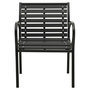Voir la diapositive 3 : VIDAXL Chaises de jardin lot de 2 Acier et WPC Noir