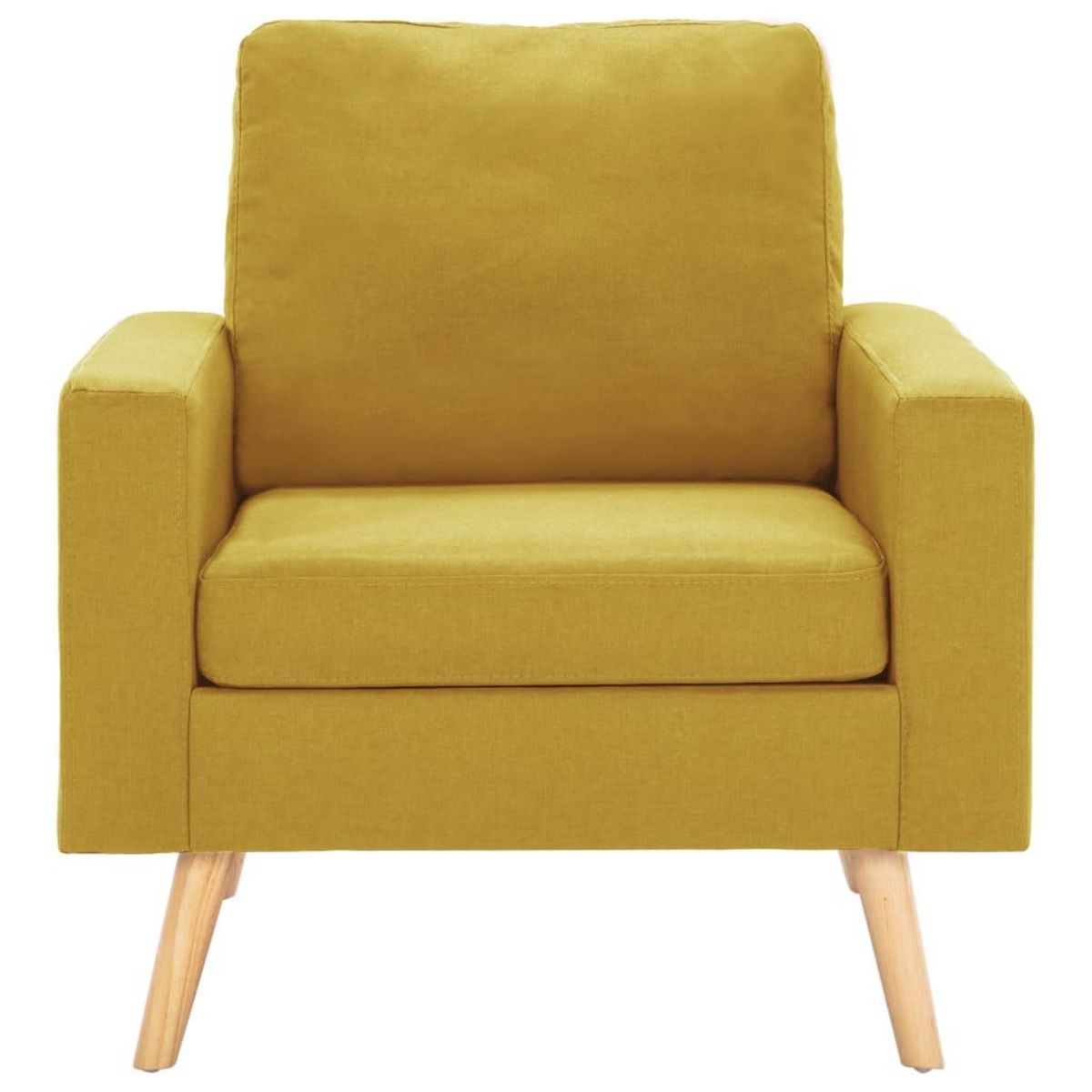 VIDAXL Fauteuil jaune tissu
