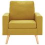 Voir la diapositive 3 : VIDAXL Fauteuil jaune tissu