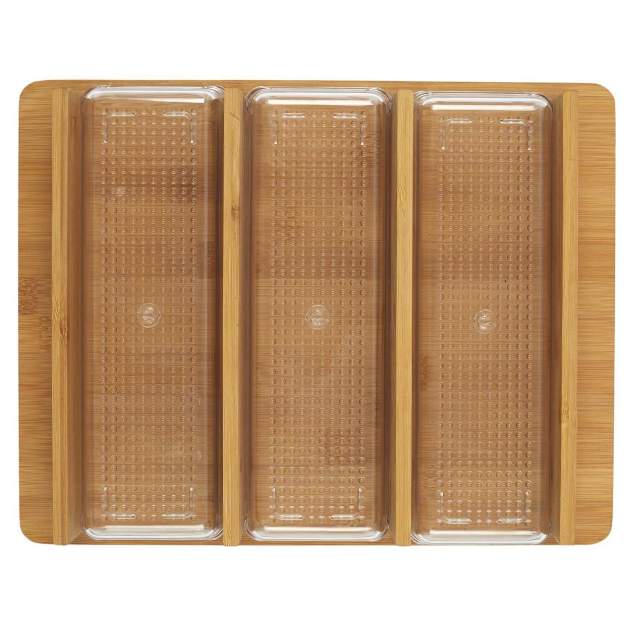 Voir la diapositive 4 : COOK CONCEPT Planche à Découper  3 Tiroirs  32cm Transparent
