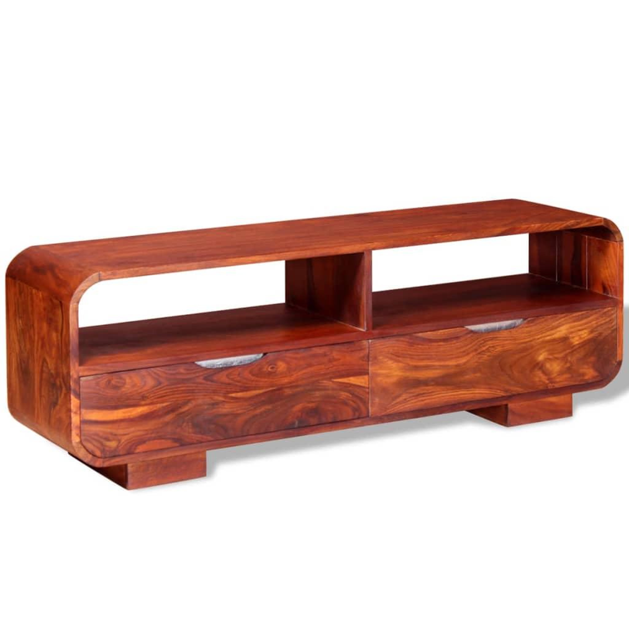 Voir la diapositive 2 : VIDAXL Meuble TV Bois massif 116x30x40 cm