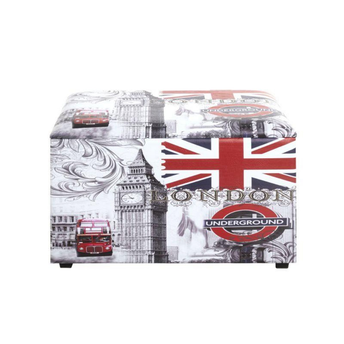 Paris Prix Coffre de Rangement Vintage  London  65cm Gris