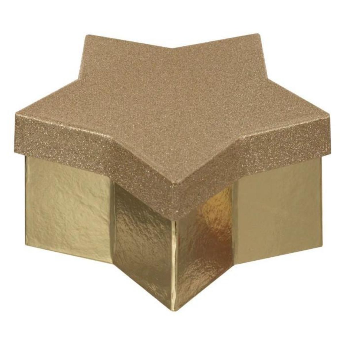 ATMOSPHERA Lot de 4 Boîtes Déco  Etoile  23cm Rouge & Or