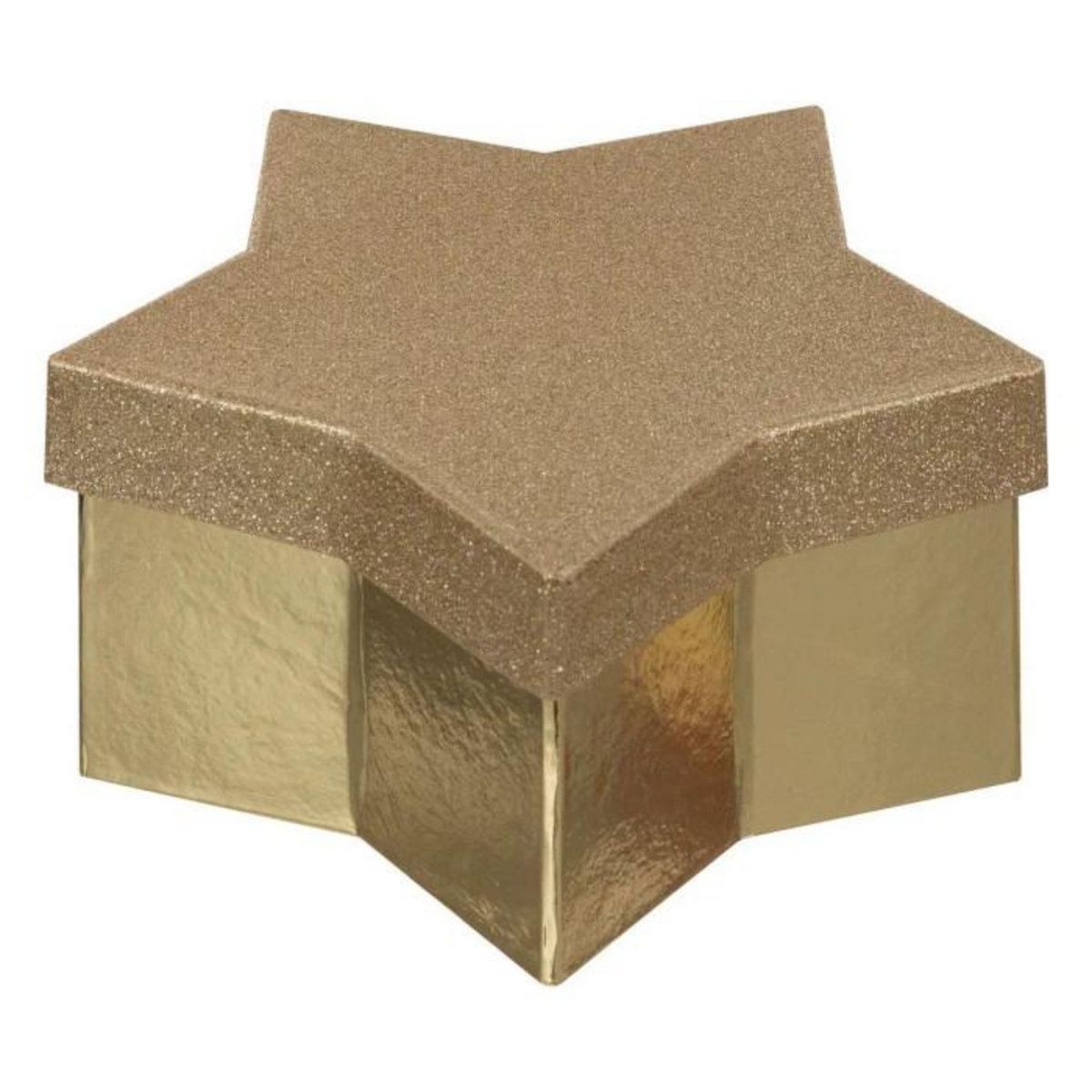 ATMOSPHERA Lot de 4 Boîtes Déco  Etoile  23cm Rouge & Or