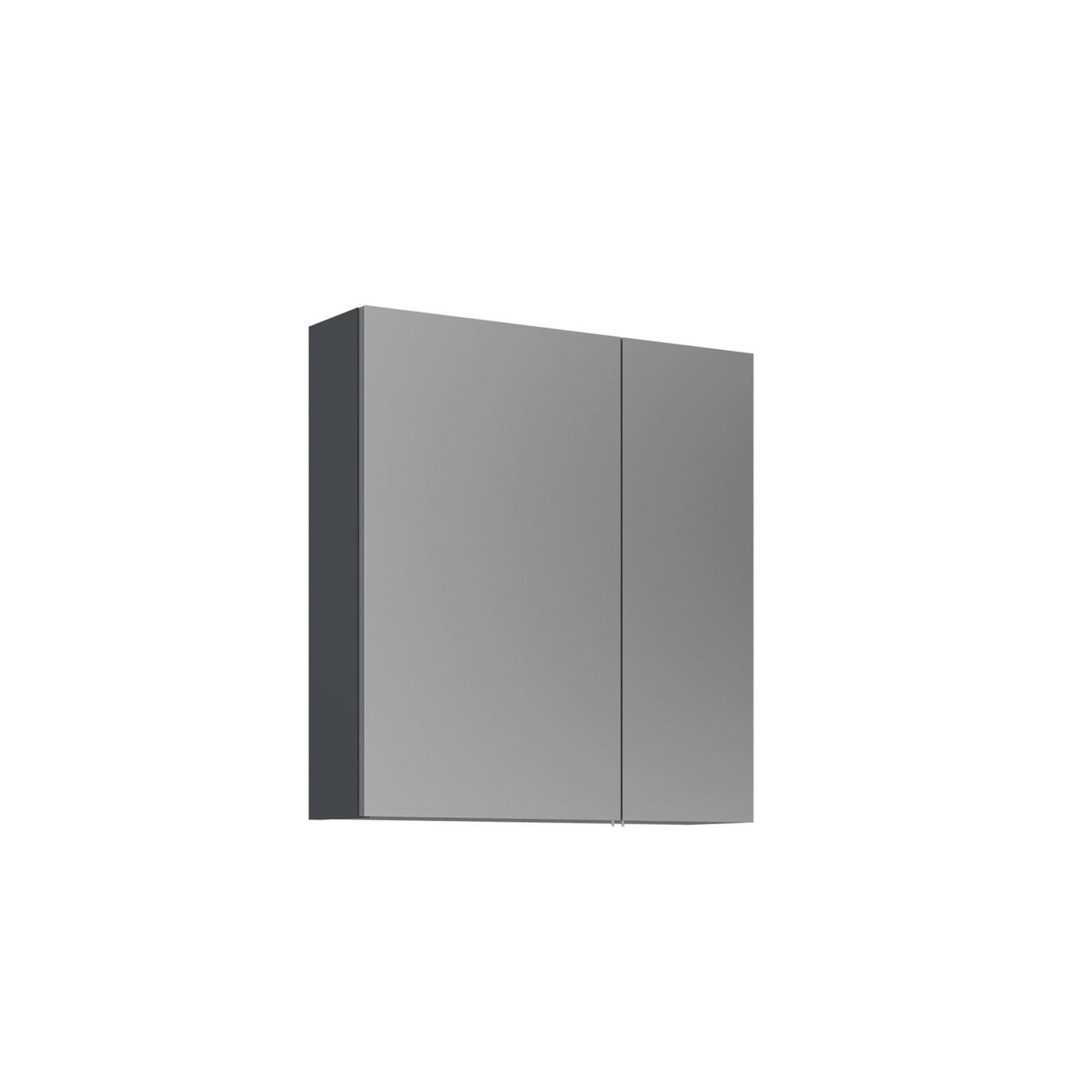 Habitat et Jardin Meuble Salle de Bain avec Miroir  Purus Desna 60  - 60 x 16 x 66 cm - Matte Anthracite