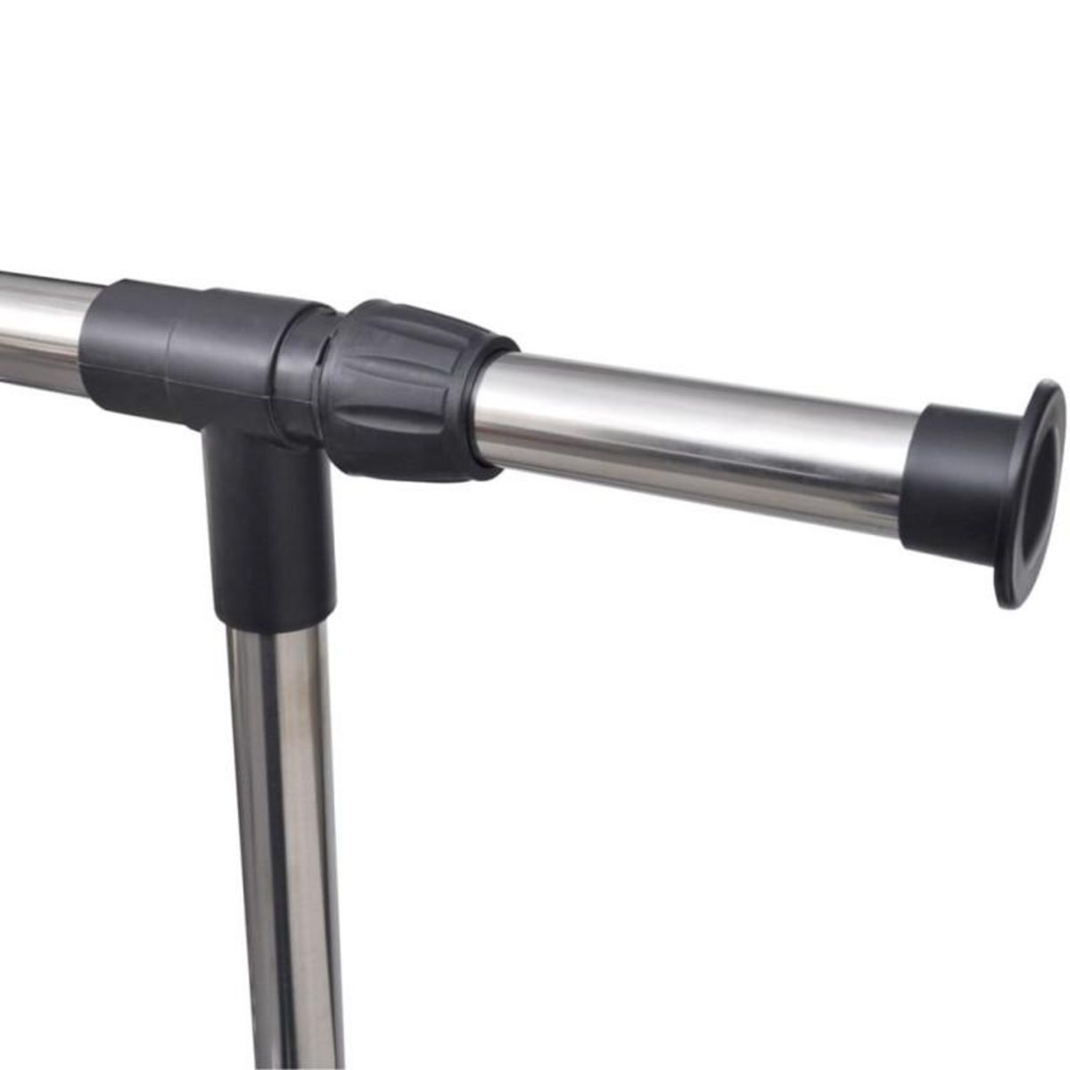 VIDAXL Port manteau réglable 4 roulettes 1 rail d accrochage