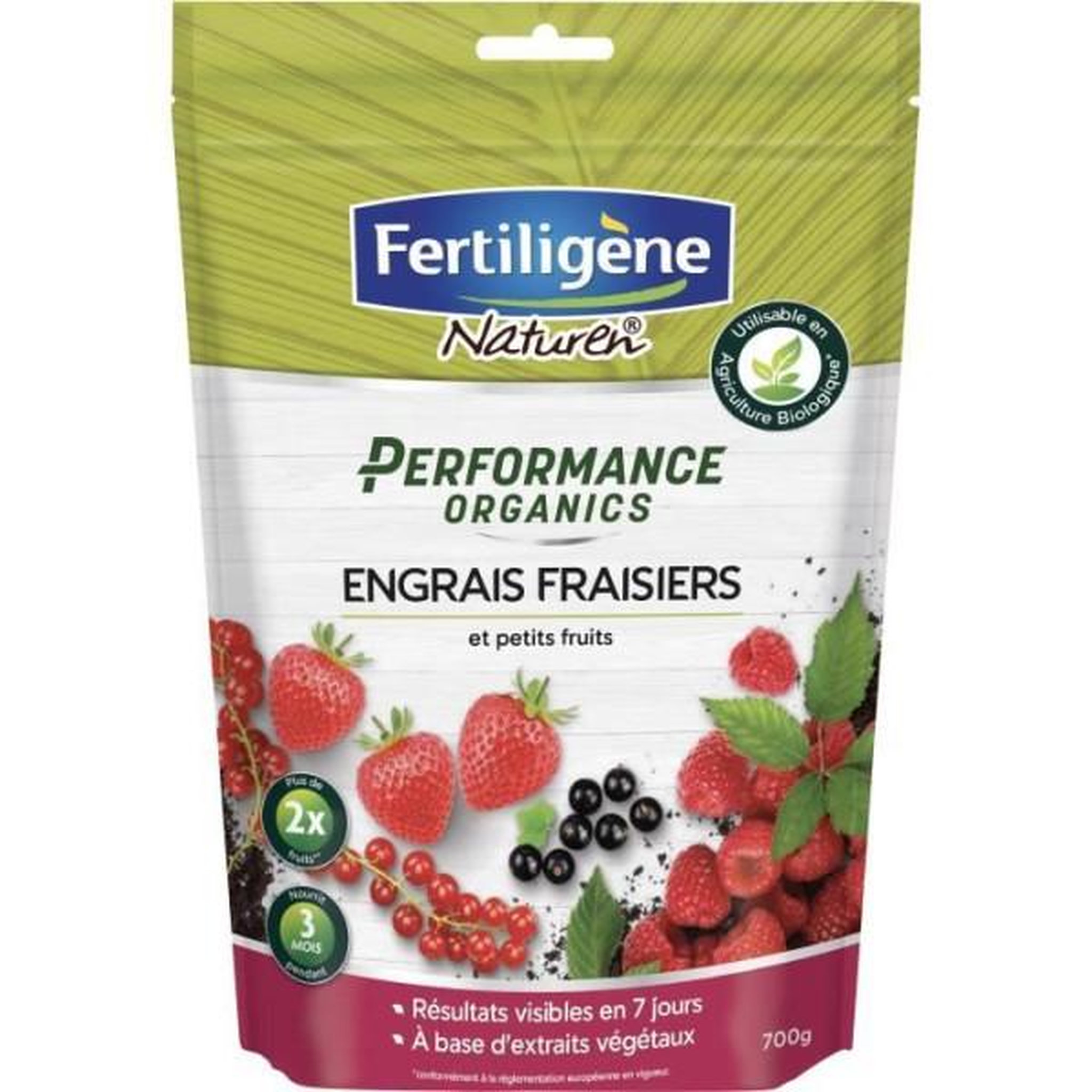 FERTILIGENE Fertiligene engrais performance organics fraisiers et petits fruits - 700 g