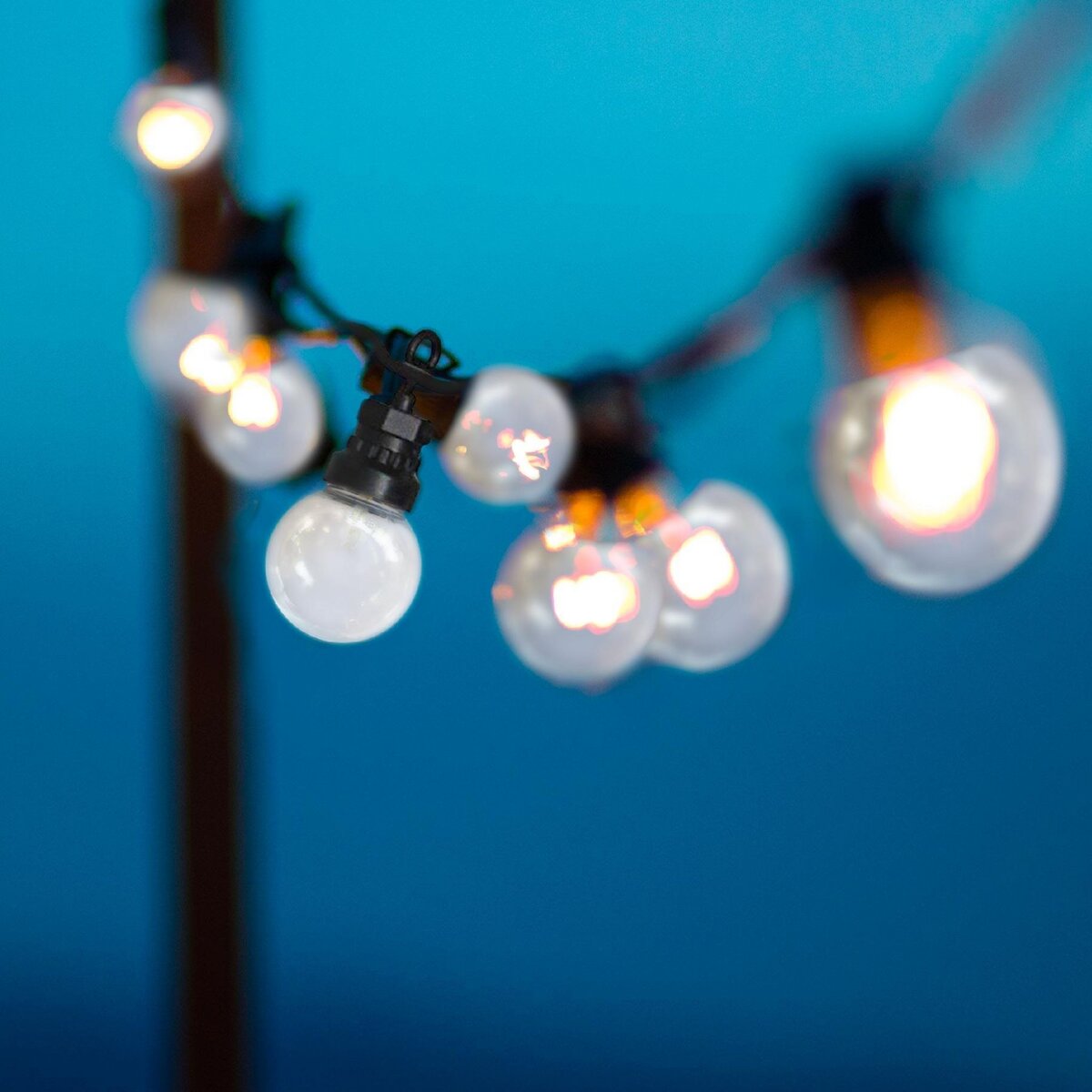 Lumisky Guirlande solaire 10 globes PARTY Blanc Plastique 5.7M