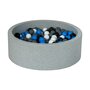  Piscine à balles Aire de jeu + 300 balles noir, blanc, bleu, gris