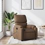 Voir la diapositive 1 : VIDAXL Fauteuil de massage inclinable Marron Tissu