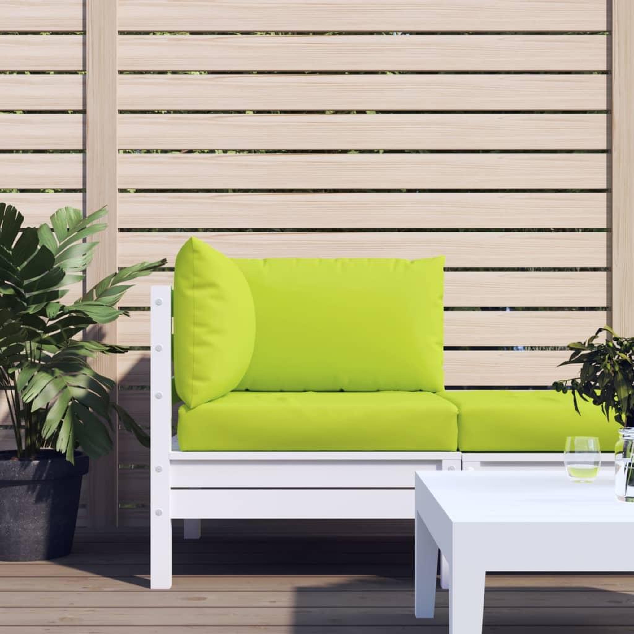 Voir la diapositive 1 : VIDAXL Coussins de palette lot de 3 vert vif tissu oxford